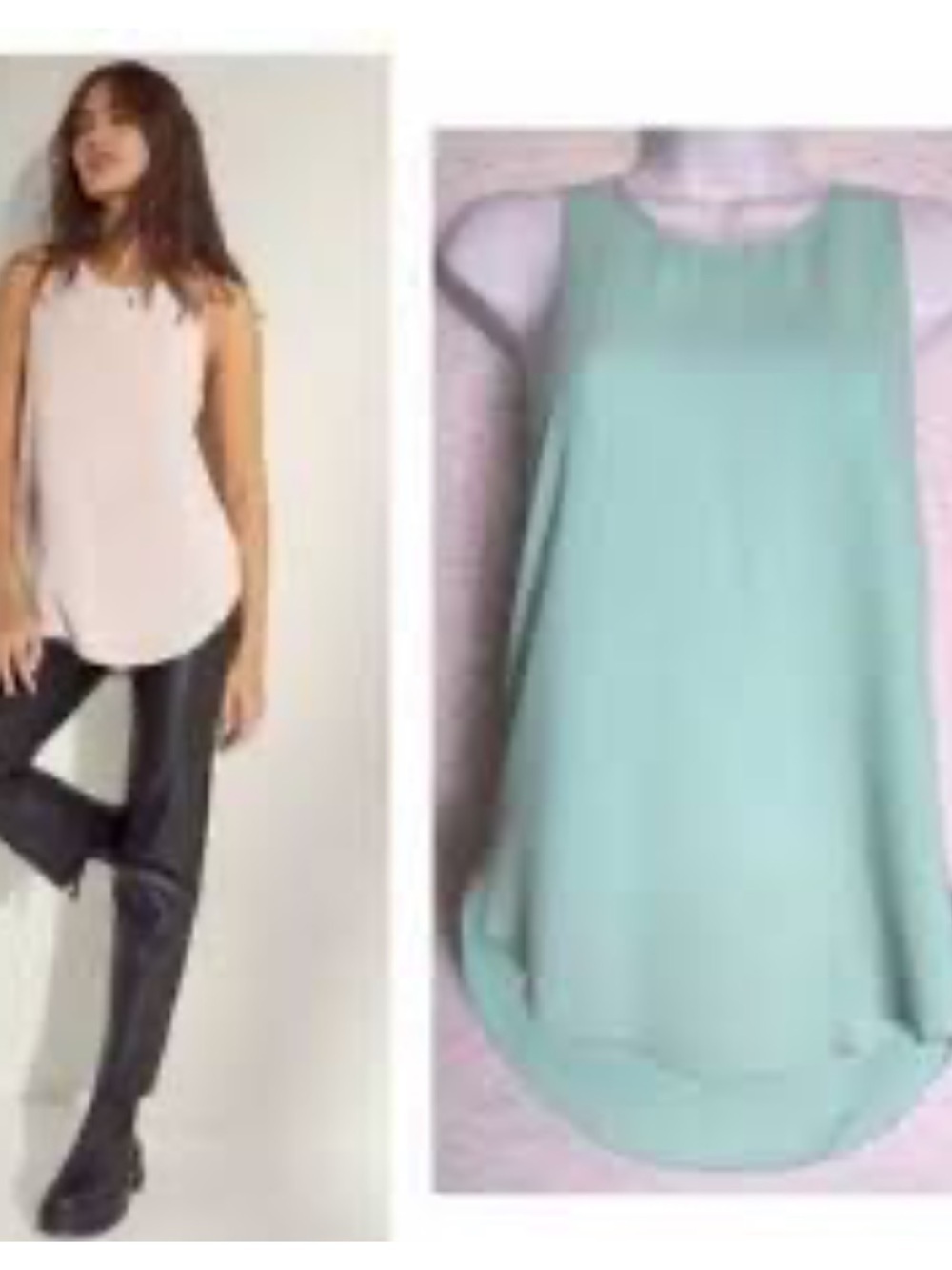 Aritzia Wilfred Mint Sleeveless sevres tank Revolve small - Picture 1 of 3